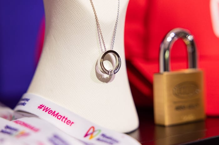 Diamond pendant featured in Myeloma Australia's charity raffle ideas that raised $30,000