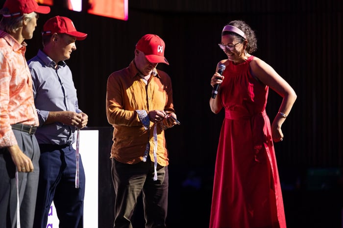 Winner at Myeloma Australia's charity raffle using creative key challenge idea