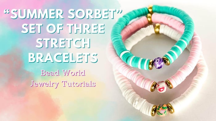 “Summer Sorbet” Set of Three Stretch Bracelets