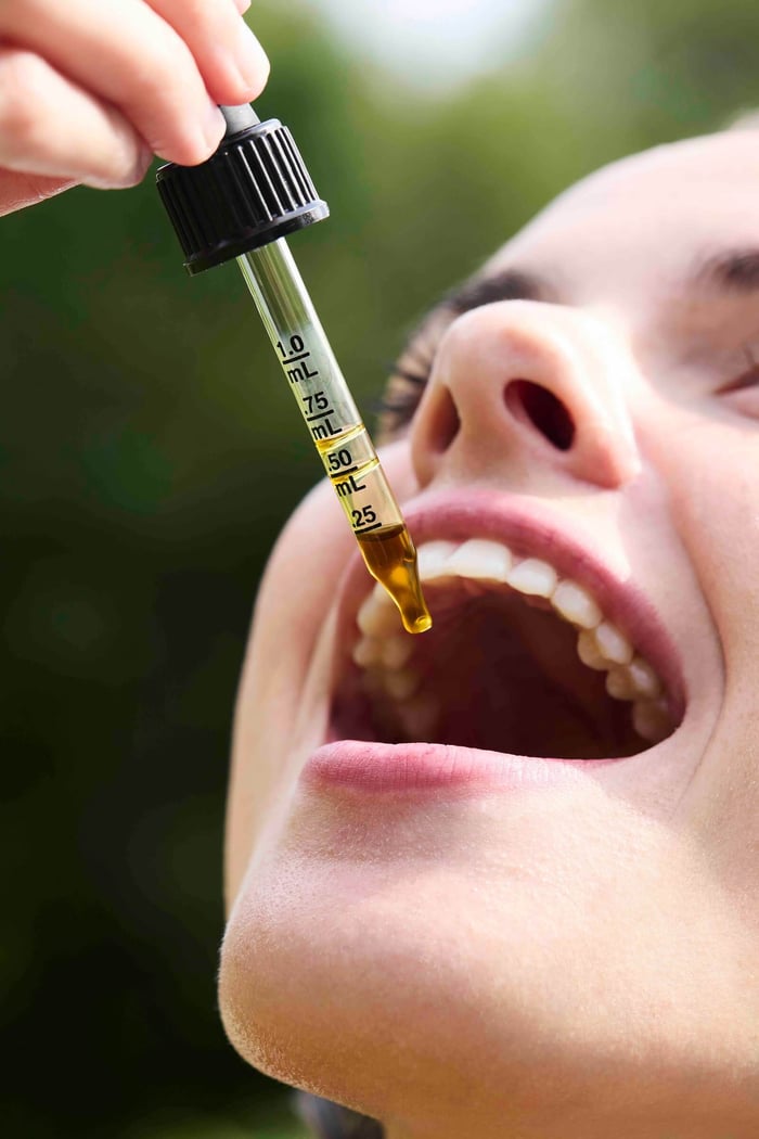 CBG Tincture in mouth