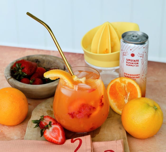Strawberry Sunrise THC Mocktail