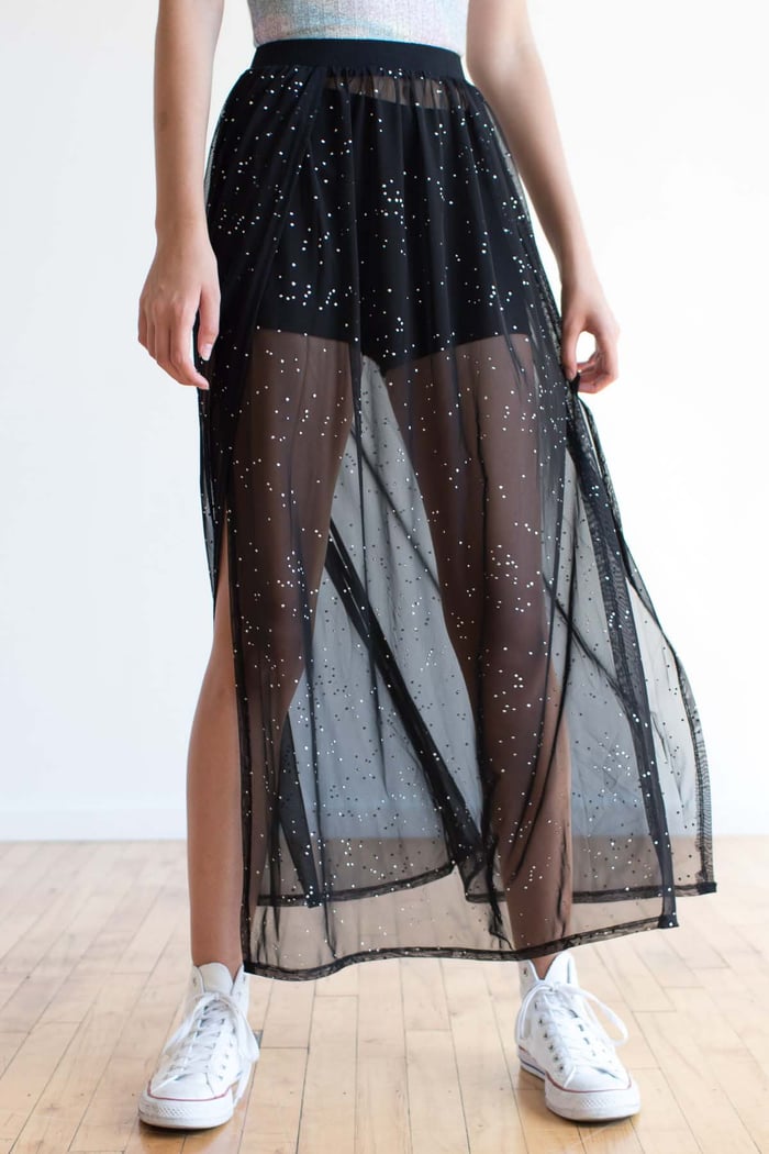 Silver-Spotted-Sheer-Skirt-3