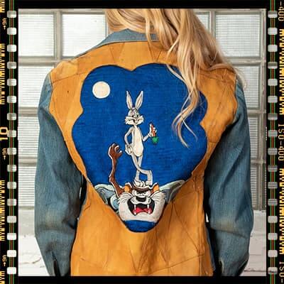 Handmade Antonio Guiseppe Denim and Leather Jacket