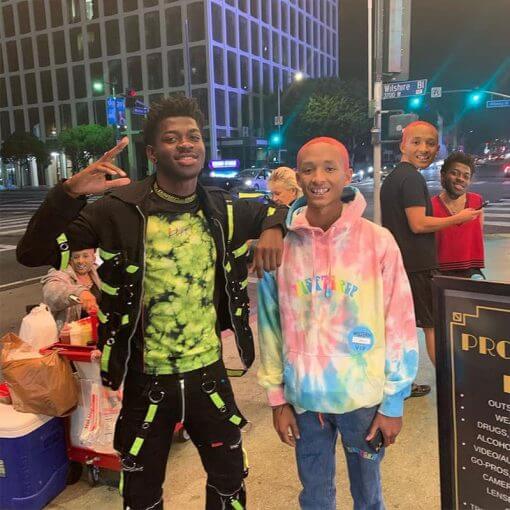 celebrities wearing tie-dye hoodies