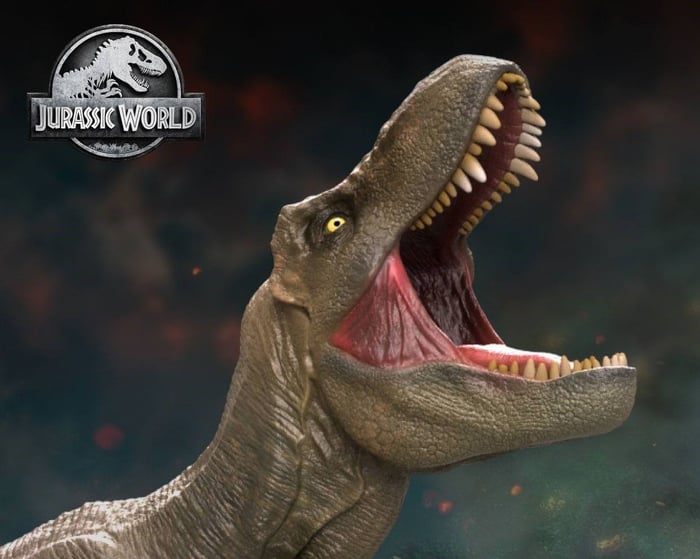 Jurassic world statues available from Just Geek