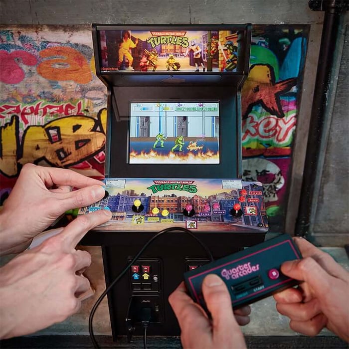Range of TMNT quarter sized arcades available from Just Geek
