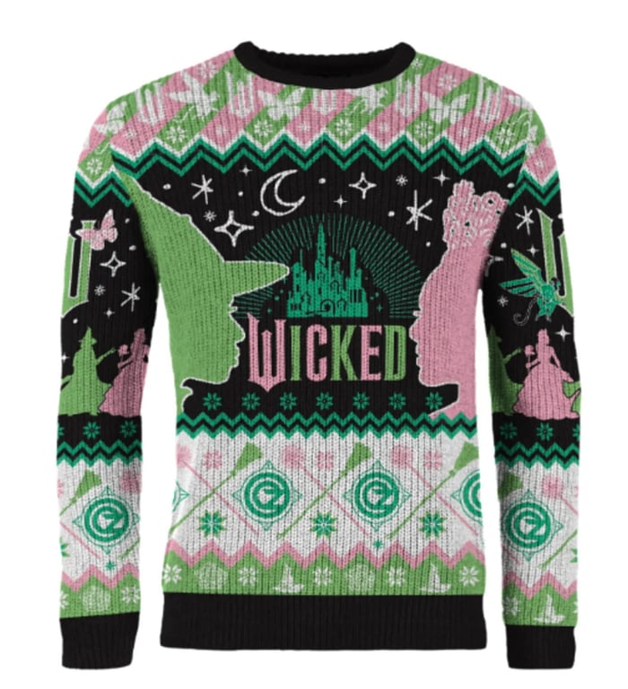 Wicked machine-knitted christmas jumper available from Just Geek