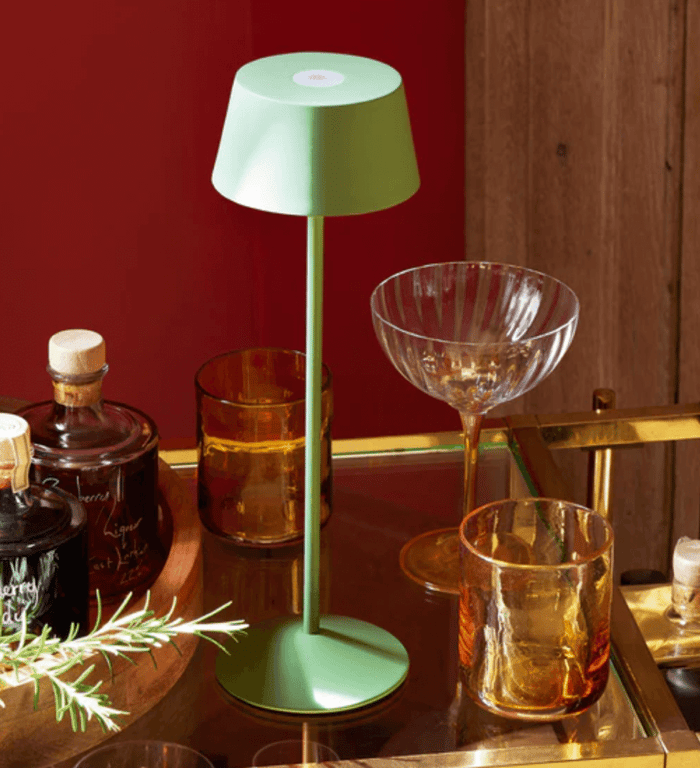 Small Green Lamp for Game Room Table