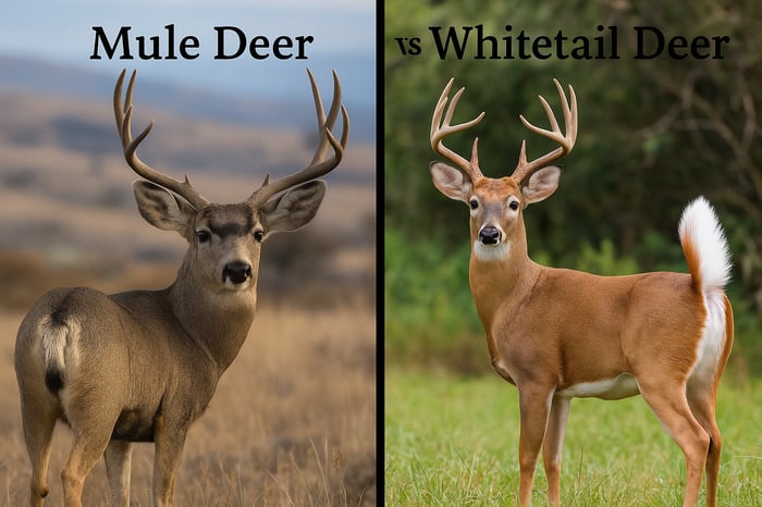 mule deer vs whitetail deer