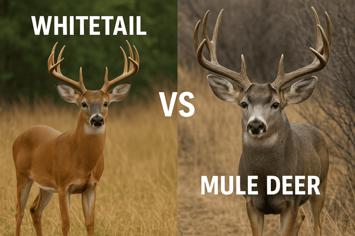 whitetail vs mule deer