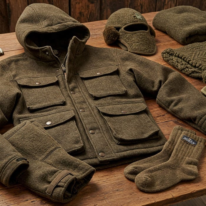Wool hunting gear