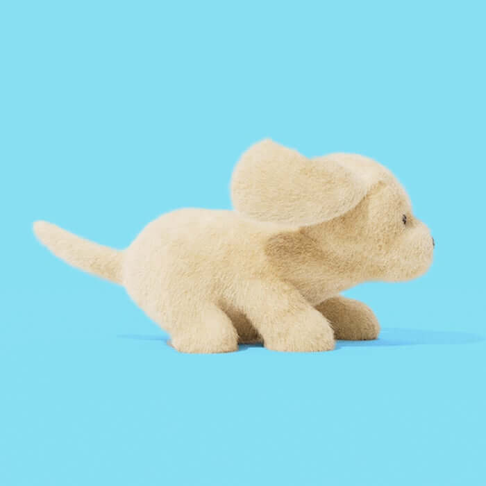 Golden Puppy running