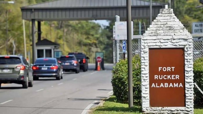 a toll road outside Fort Rucker, Alabama