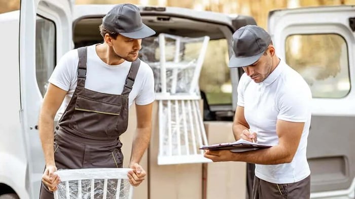 Moving truck and movers