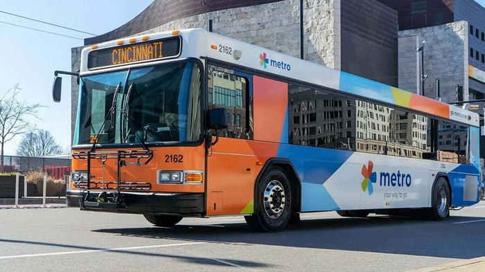 a bus in Cincinnati, OH