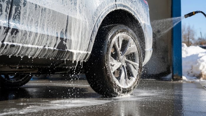 spring car maintenance tips - clean off road salt