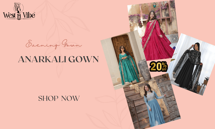 Anarkali Gown Georgette With Embroidery Work Mirror Work