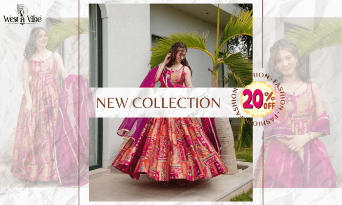 Gown with Dupatta Multi Color Organza Silk Festive