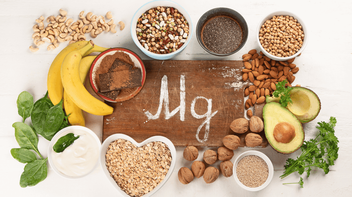 Whole food sources of magnesium, such as leafy greens and seeds — a natural part of a balanced diet