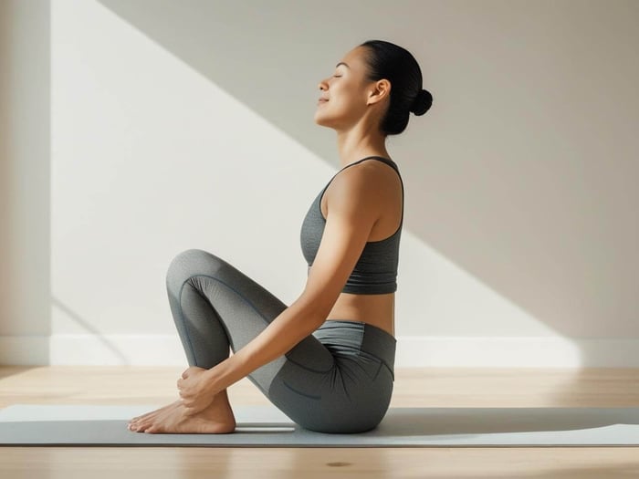 gentle neck stretch as relief for migraine-related neck pain