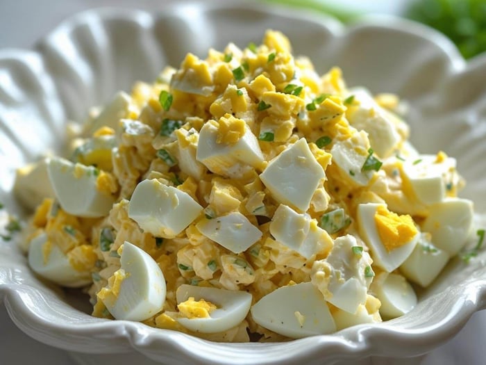  Eggs salad, a food rich in B vitamins for brain health]