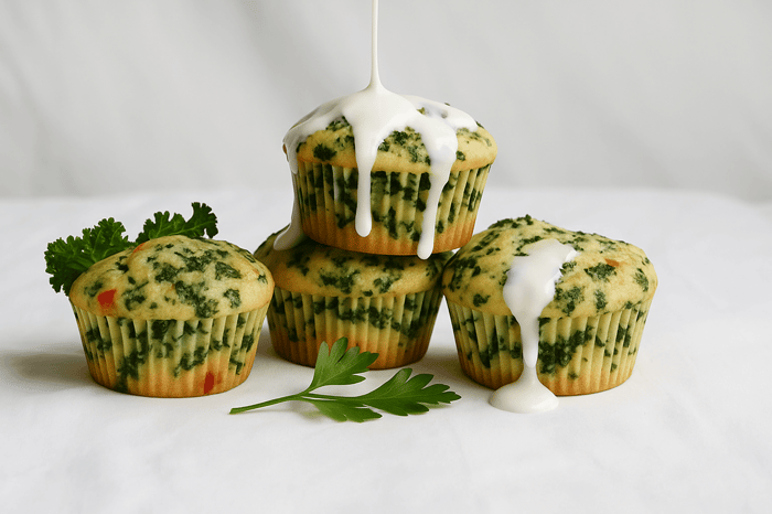 Egg and baby kale muffins with zucchini