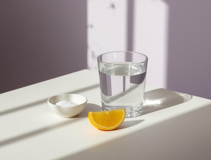 What to eat when you have a migraine and are nauseous: start with fluids like water plus a pinch of salt.