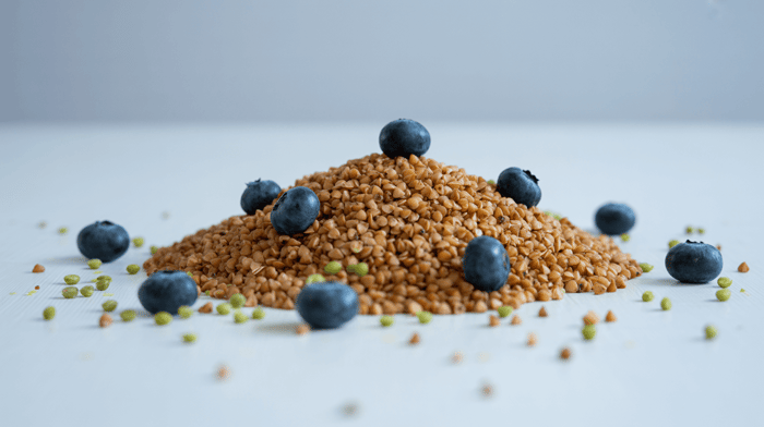 Buckwheat groats with blueberries