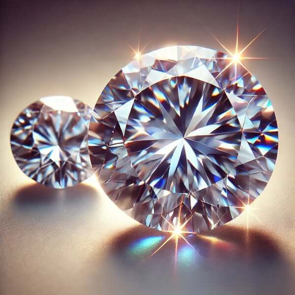 An image showing the brilliance of a moissanite stone