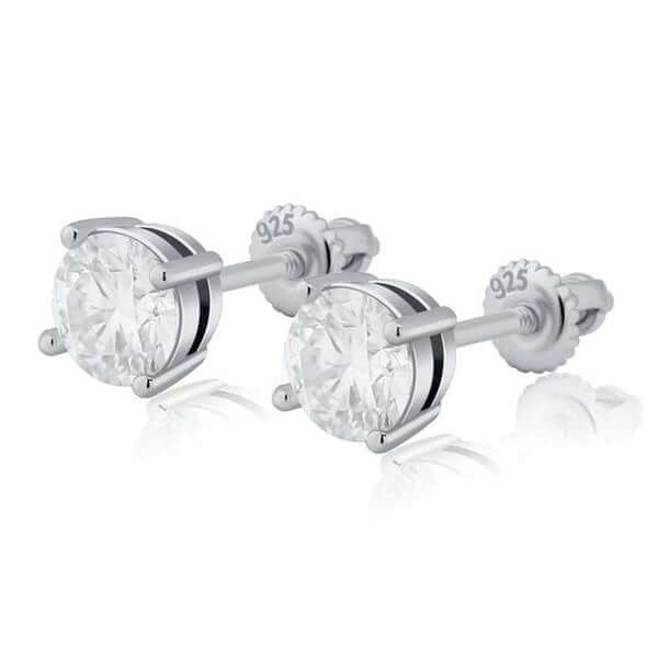 Adamans' moissanite stud earrings