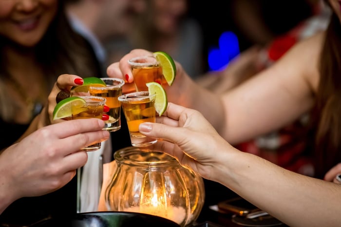 A toast with tequila