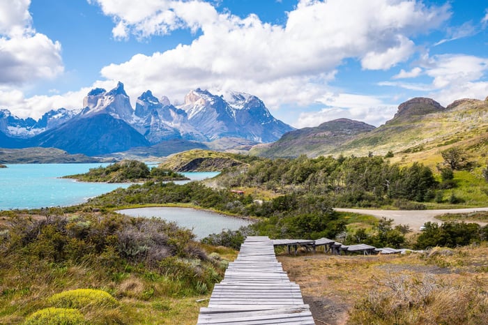 amazing landscape of torres del paine national park, chile