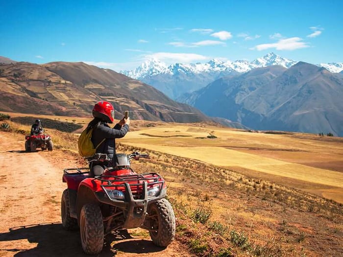 ATV rider in Sacred Valley, Peru