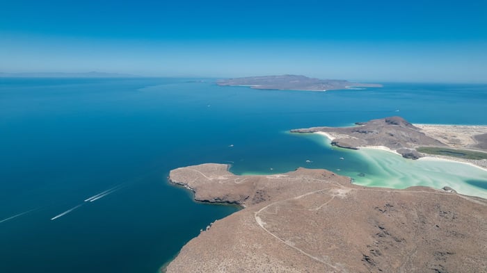 Balandra Beach with Turquoise Waters in La Paz, Baja California Sur, Mexico