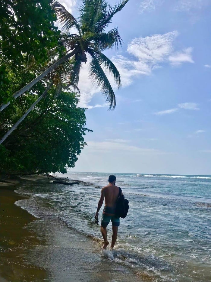 beach close to pto viejo with Giuliano Varela