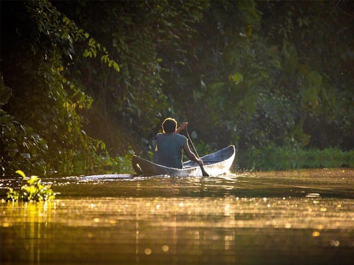 Canoeist on the river
