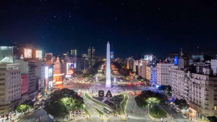 Buenos Aires at night