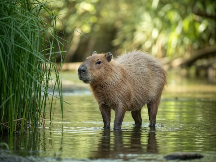 Capybara in its Natural Habitat - Wildlife Holidays in Brazil