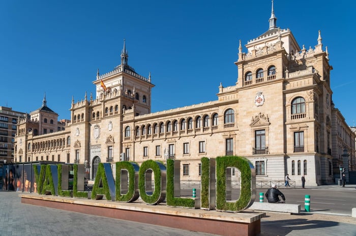 Cavalry Academy building in the center of Valladolid