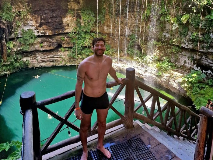 Giuliano at the Cenote