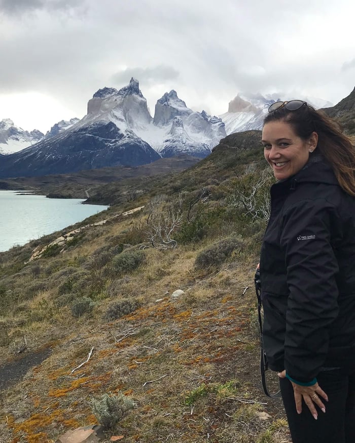Gaynor a Condor View Point, Torres del Paine