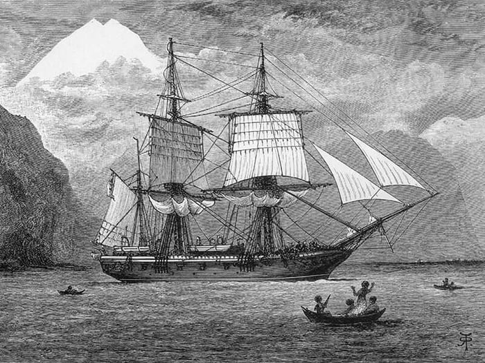 Artist’s impression of HMS Beagle
