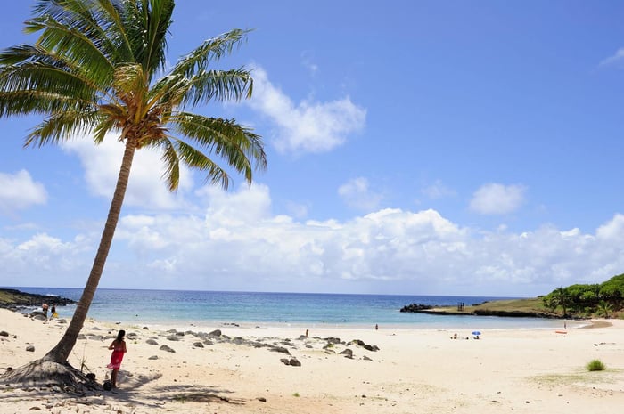 Beach on Easter island