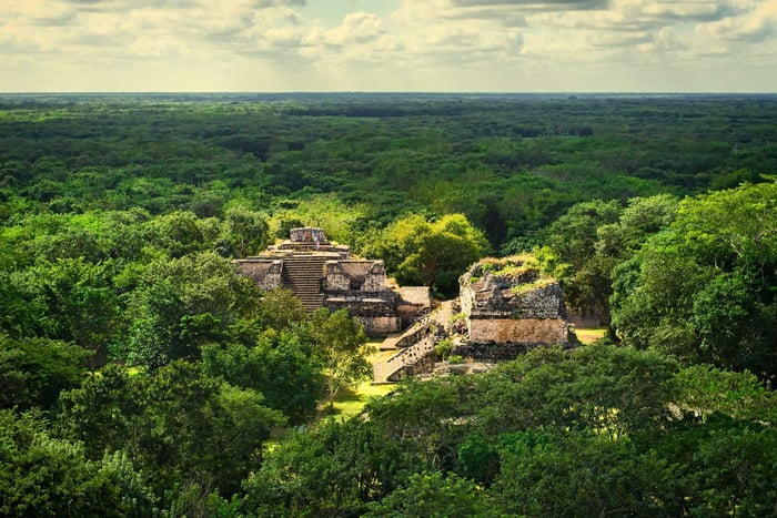 Ek Balam Mayan Archeological Site. Maya Ruins, Yucatan, Mexico