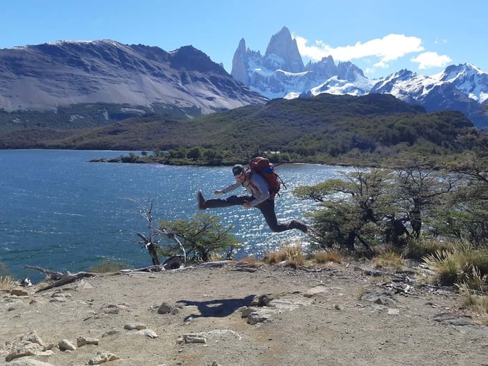 Giuliano Hiking in Patagonia