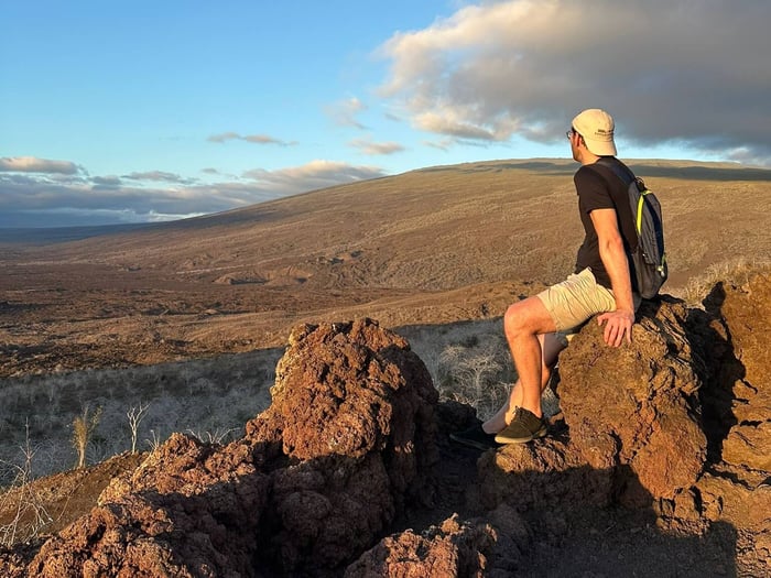 Enjoying the views on a hike