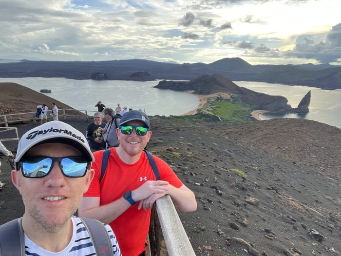 Paul and Oliver exploring the Islands