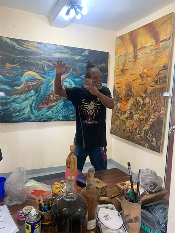 Artist and garifuna dancing and drumming teacher, Penn