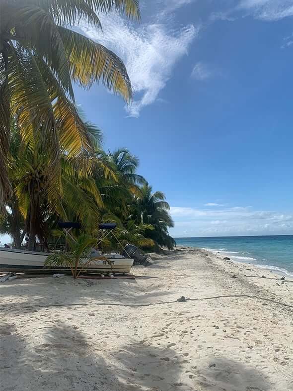 White sandy beaches of Belize