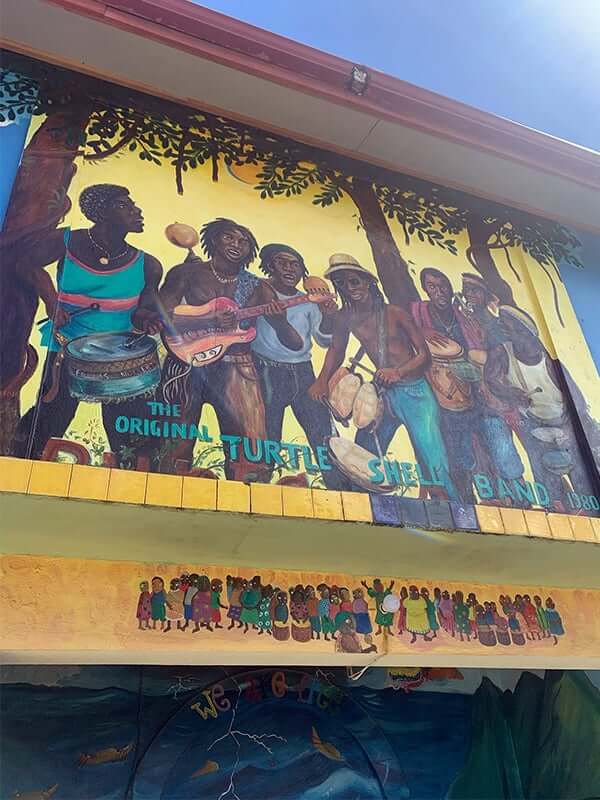 Mural of the original turtle shell band